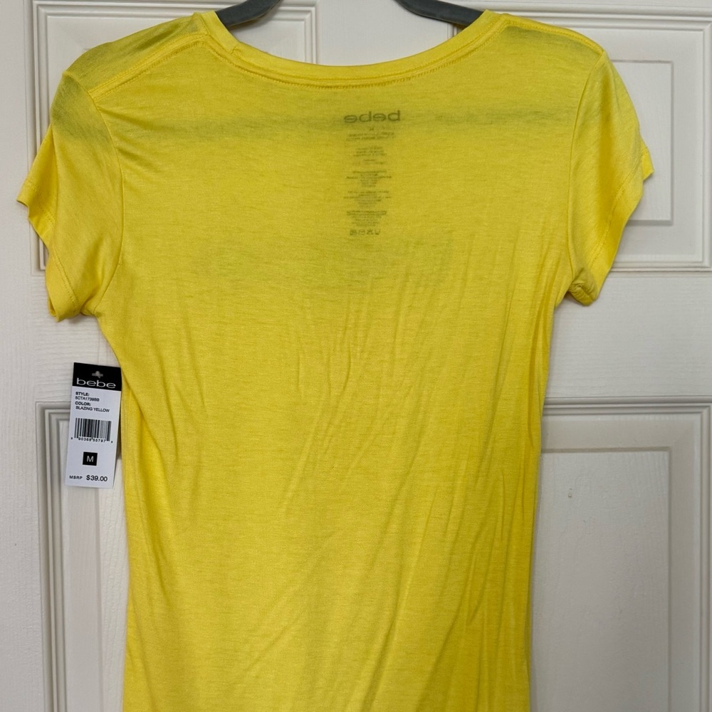 bebe Yellow Short Sleeve Tee - Picture 3 of 5